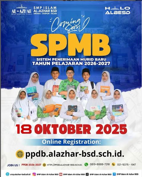 Coming Soon  PPDB SMP Islam Al-Azhar BSD Tp.2026-2027